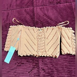 Off the shoulder cropped top